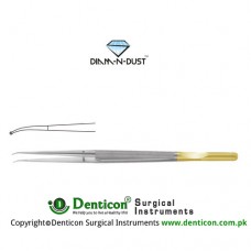 Diam-n-Dust™ Micro Ring Forcep Curved - With Counter Balance Stainless Steel, 25 cm - 9 3/4" Diameter 1.0 mm Ø